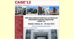 Desktop Screenshot of caise2012.univ.gda.pl